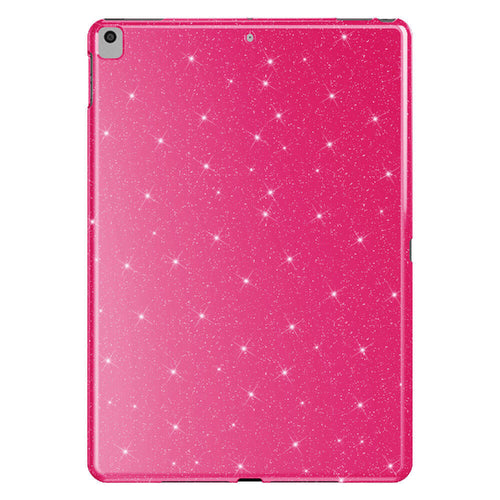 iPad 10.2 2021 (9.Nesil) Simli Parlak Görünümlü Zore Tablet Koton Kılıf - Pembe Koyu