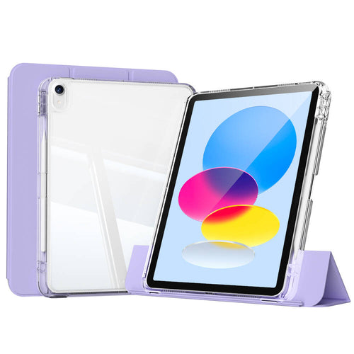 iPad 11.Nesil 2025 Kılıf Magnetik Ayrılabilen Airbagli Zore Sliding Tablet Kılıfı - Lavender