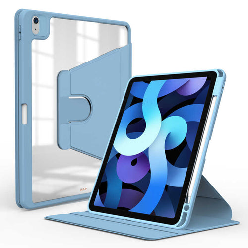 iPad 11.Nesil 2025 Kılıf Zore Nayn Dönebilen Standlı Kılıf - Mavi Açık