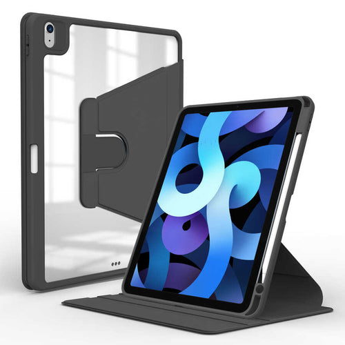 iPad 11.Nesil 2025 Kılıf Zore Nayn Dönebilen Standlı Kılıf - Siyah