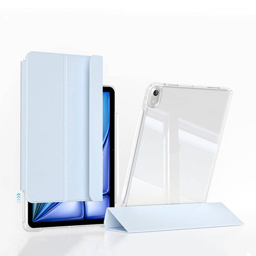 iPad Air 11 2025 M3 Kılıf Magnetik Ayrılabilen Airbagli Zore Sliding Tablet Kılıfı - Mavi Açık