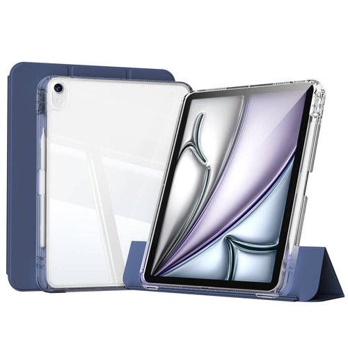 iPad Air 11 2025 M3 Kılıf Magnetik Ayrılabilen Airbagli Zore Sliding Tablet Kılıfı - Lacivert