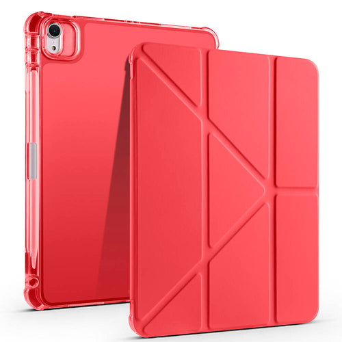 iPad Air 11 2025 M3 Kılıf Zore Tri Folding Kalem Bölmeli Standlı Kılıf - Kırmızı