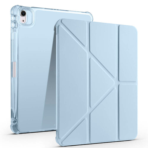 iPad Air 11 2025 M3 Kılıf Zore Tri Folding Kalem Bölmeli Standlı Kılıf - Mavi