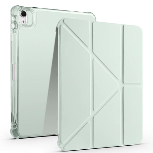 iPad Air 11 2025 M3 Kılıf Zore Tri Folding Kalem Bölmeli Standlı Kılıf - Açık Yeşil