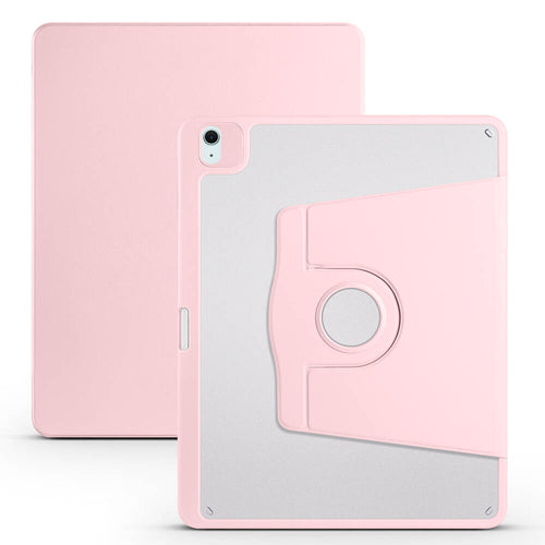 iPad Air 13 2025 M3 Kılıf Zore Termik Kalem Bölmeli Dönebilen Standlı Kılıf - Pembe