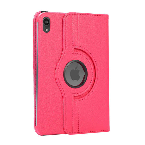 iPad Mini 2021 (6.Nesil) Zore Dönebilen Standlı Kılıf - Pembe Koyu