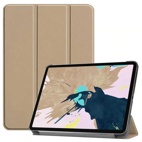 iPad Pro 11 2020 (2.Nesil) Zore Smart Cover Standlı 1-1 Kılıf - Gold