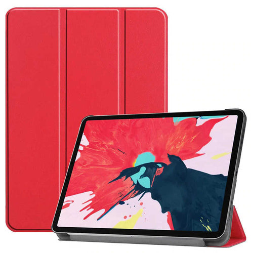 iPad Pro 11 2020 (2.Nesil) Zore Smart Cover Standlı 1-1 Kılıf - Kırmızı
