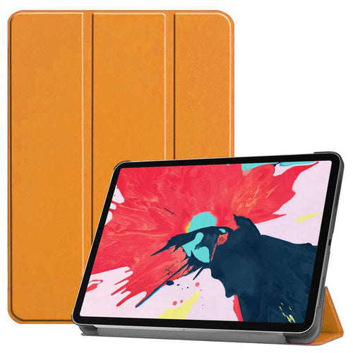 iPad Pro 11 2020 (2.Nesil) Zore Smart Cover Standlı 1-1 Kılıf - Turuncu