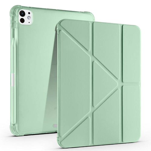 iPad Pro 11 2025 M5 Kılıf Zore Tri Folding Kalem Bölmeli Standlı Kılıf - Yeşil