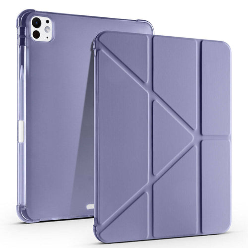 iPad Pro 11 2025 M5 Kılıf Zore Tri Folding Kalem Bölmeli Standlı Kılıf - Mor
