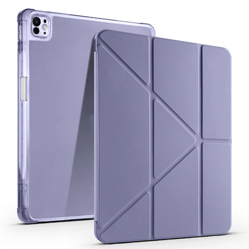 iPad Pro 13 2025 M5 Kılıf Zore Tri Folding Kalem Bölmeli Standlı Kılıf - Mor