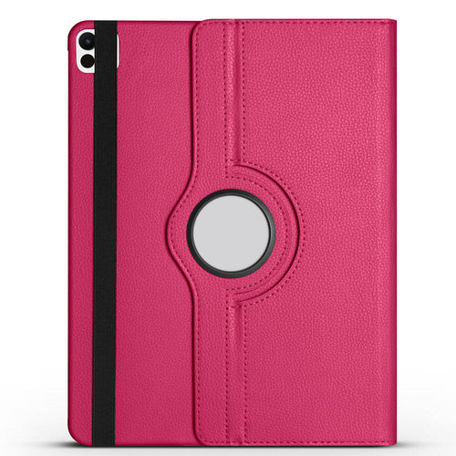 iPad Pro 13 2025 M5 Zore Dönebilen Standlı Kılıf - Pembe Koyu