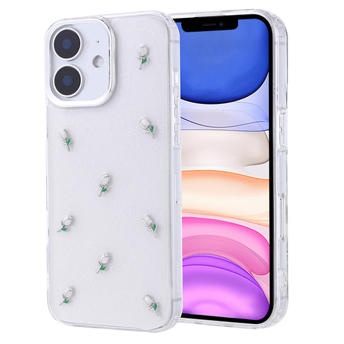 iPhone 11 Kılıf Airbag Tasarımlı Simli Şeffaf Zore Kutup Kılıf - Lale