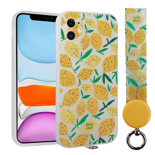 iPhone 11 Kılıf Desenli El Askılı İpli Zore Arte Silikon Kılıf - NO7