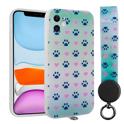 iPhone 11 Kılıf Desenli El Askılı İpli Zore Arte Silikon Kılıf - NO10