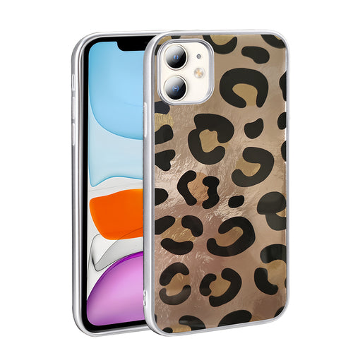 iPhone 11 Kılıf Desenli Zore Mep Kılıf - Gold Leopar