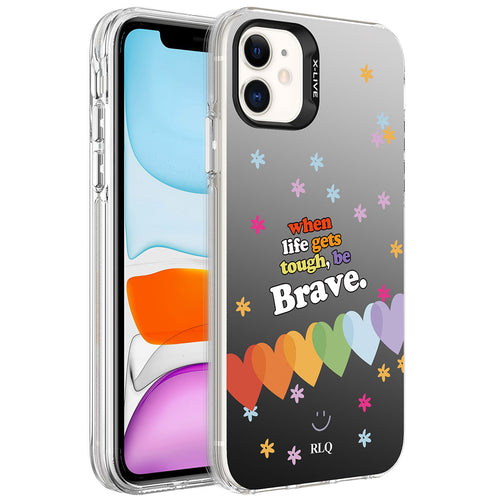 iPhone 11 Kılıf Desenli Zore Silver Sert Kılıf - Kalp