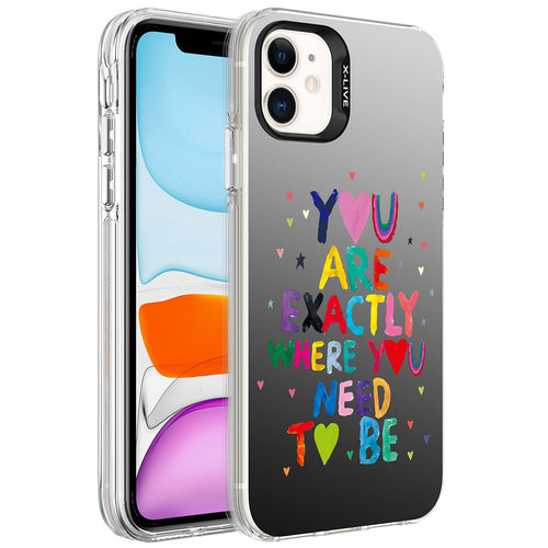 iPhone 11 Kılıf Desenli Zore Silver Sert Kılıf - You