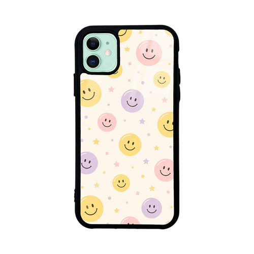 iPhone 11 Kılıf Kamera Korumalı Desenli Zore Lusi Kılıf - Gülen Yüzler