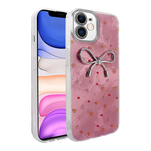 iPhone 11 Kılıf Kamera Korumalı Figürlü Zore Ponti Silikon Kılıf - Açık Pembe