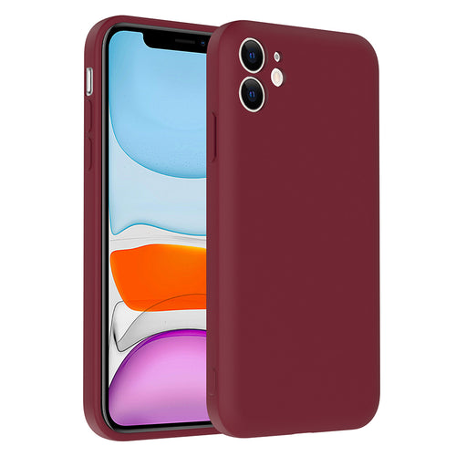 iPhone 11 Kılıf Kamera Korumalı Kartlık Hazneli Zore Vitra Kılıf - Mürdüm