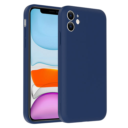 iPhone 11 Kılıf Kamera Korumalı Kartlık Hazneli Zore Vitra Kılıf - Lacivert