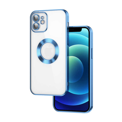 iPhone 11 Kılıf Kamera Korumalı Logo Gösteren Zore Omega Kılıf - Mavi Açık