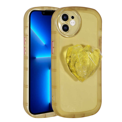 iPhone 11 Kılıf Kamera Korumalı Pop Soketli Renkli Zore Ofro Kılıf - Sarı
