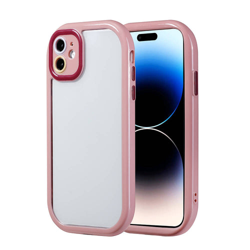 iPhone 11 Kılıf Kamera Korumalı Renkli Kenar ve Çerçeve Tasarımlı Zore Vitamin Kılıf - Mürdüm