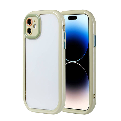 iPhone 11 Kılıf Kamera Korumalı Renkli Kenar ve Çerçeve Tasarımlı Zore Vitamin Kılıf - Yeşil