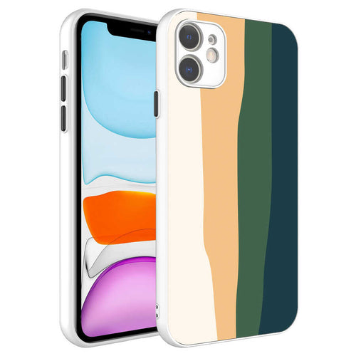 iPhone 11 Kılıf Kamera Korumalı Renkli Temperli Zore X-Cam Kılıf - NO1