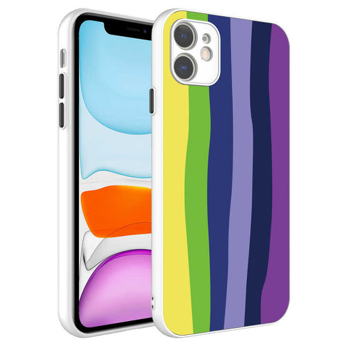 iPhone 11 Kılıf Kamera Korumalı Renkli Temperli Zore X-Cam Kılıf - NO3