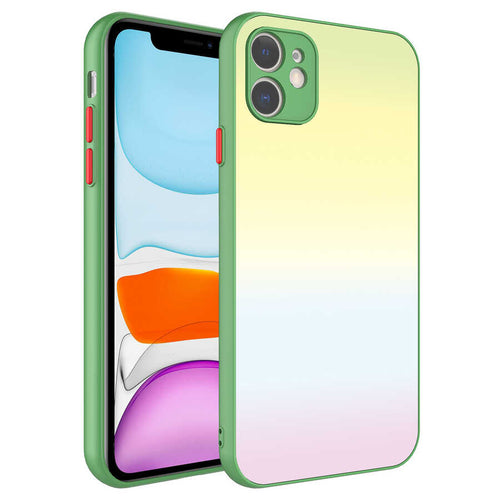iPhone 11 Kılıf Kamera Korumalı Renkli Temperli Zore X-Cam Kılıf - NO9