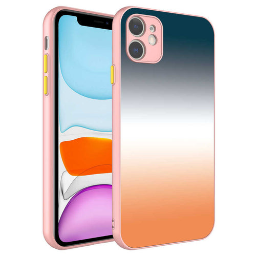 iPhone 11 Kılıf Kamera Korumalı Renkli Temperli Zore X-Cam Kılıf - NO12