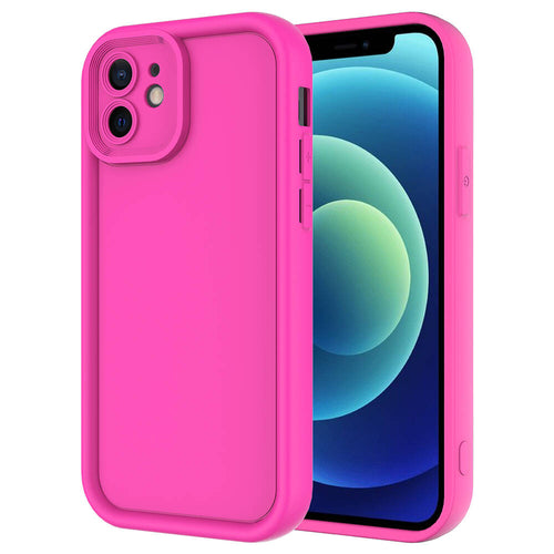 iPhone 11 Kılıf Kamera Korumalı Zore Ananas Kılıf - Pembe Koyu