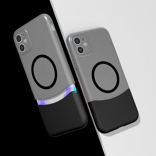 iPhone 11 Kılıf M-Safe Şarj Özellikli Mıknatıslı Zore Duble Kılıf - Siyah
