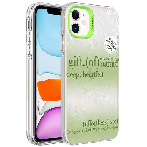 iPhone 11 Kılıf Mermer Desenli Zore Marbello Kılıf - Yeşil