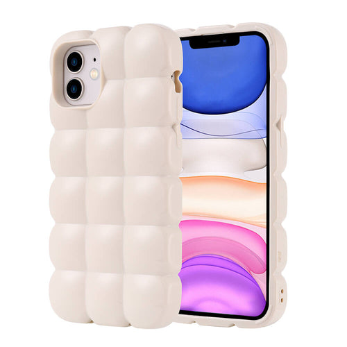 iPhone 11 Kılıf Parlak Esnek Silikon Zore Dom Dom Kılıf - Beyaz
