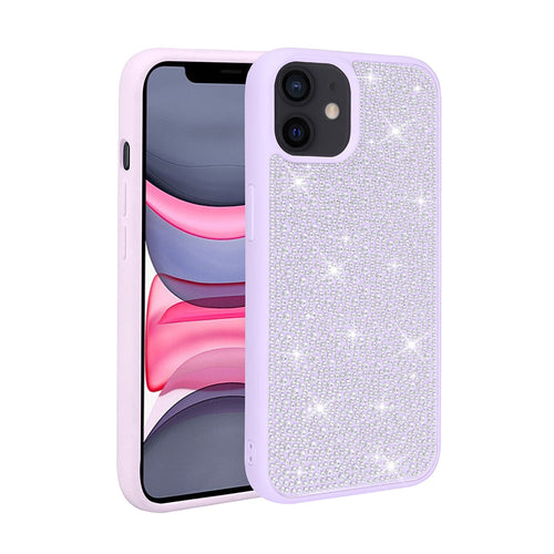 iPhone 11 Kılıf Parlak Taşlı Tasarım Zore Ston Kılıf - Lila
