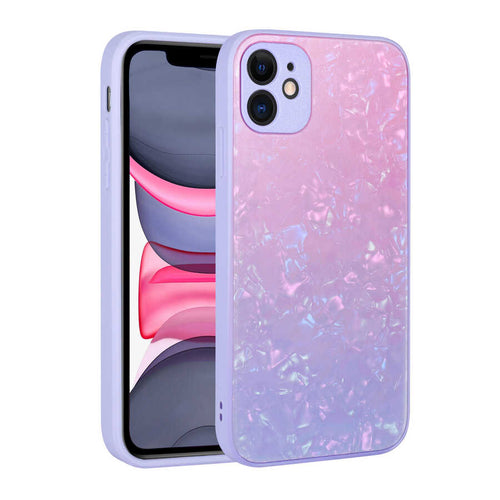 iPhone 11 Kılıf Renk Geçişli Mermer Desenli Sert Silikon Zore Granit Kılıf - NO2