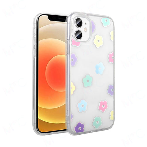 iPhone 11 Kılıf Şeffaf Figürlü Zore Folk Sert Kılıf - Papatya