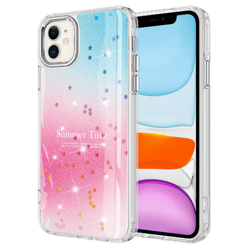 iPhone 11 Kılıf Simli Desenli Parlak Zore Task Kılıf - Pembe