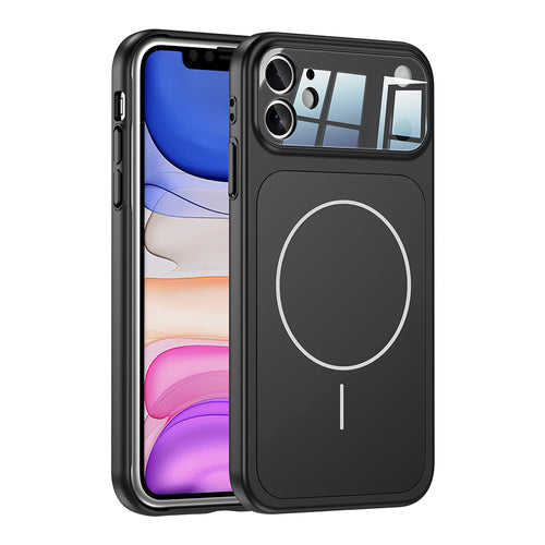 iPhone 11 Kılıf Zore M-Safe Şarj Özellikli Kamera Korumalı Formen Kılıf - Siyah