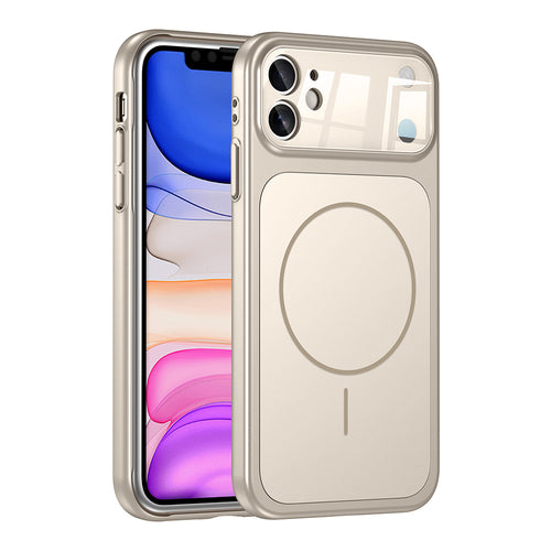 iPhone 11 Kılıf Zore M-Safe Şarj Özellikli Kamera Korumalı Formen Kılıf - Gri