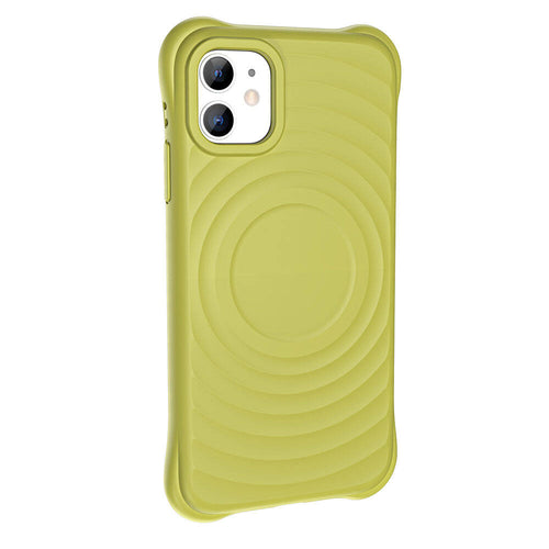 iPhone 11 M-safe Şarj Özellikli Airbagli Mat Görünümlü Zore Hepi Kılıf - Yeşil