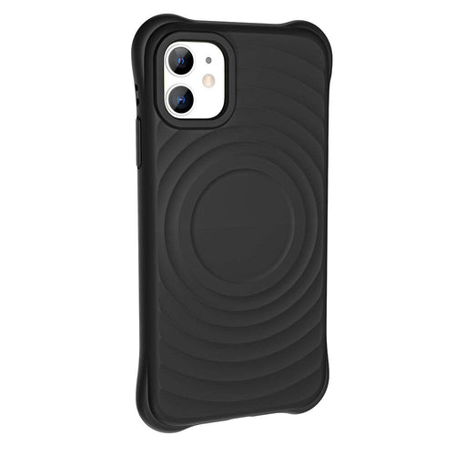 iPhone 11 M-safe Şarj Özellikli Airbagli Mat Görünümlü Zore Hepi Kılıf - Siyah