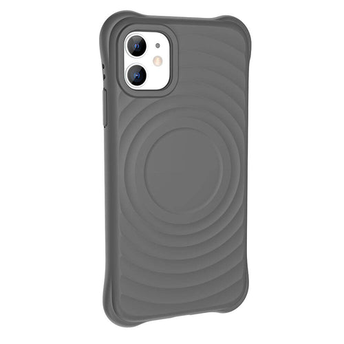 iPhone 11 M-safe Şarj Özellikli Airbagli Mat Görünümlü Zore Hepi Kılıf - Gri