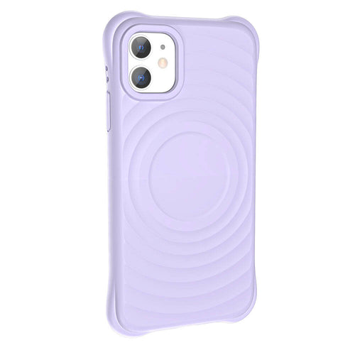 iPhone 11 M-safe Şarj Özellikli Airbagli Mat Görünümlü Zore Hepi Kılıf - Lila